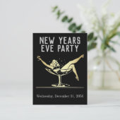 Nieuwe jaren Uitnodiging van Eve Partij (Staand voorkant)