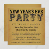 Nieuwe jaren uitnodigingen van de cocktail Party (Voorkant / Achterkant)