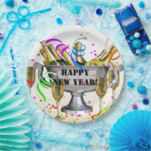 Nieuwe jaren van de Champagne Party Papieren Bordje (Feest)