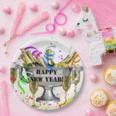 Nieuwe jaren van de Champagne Party Papieren Bordje (Feest)