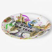 Nieuwe jaren van de Champagne Party Papieren Bordje (Gekanteld)