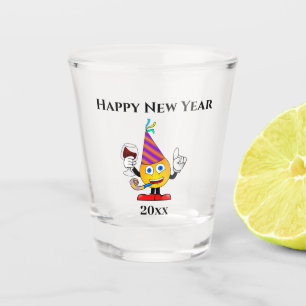Nieuwe jaren van de Eve Party Cute Funny Happy Emo Shot Glas