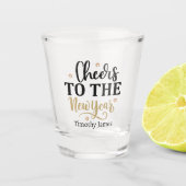 nieuwe jaren woordauteur naamfeestje shot glas (Voorkant)