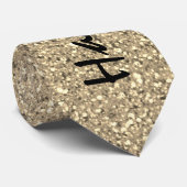 Nieuwe jaren zwarte en goudglitter-sparkle stropdas (Opgerold)