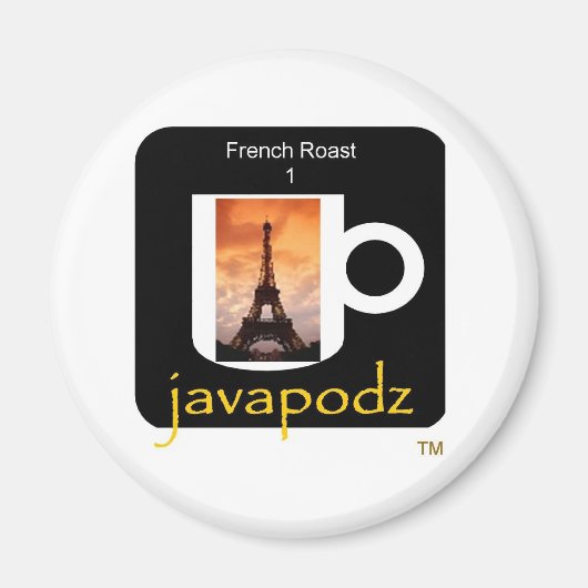 Nieuwe JavaPodz Franse gebraden magneet (Voorkant)