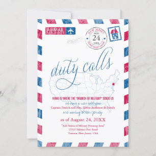 Nieuwe Jersay VS kaart Luchtpost Militaire Verhuiz