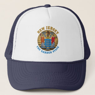 NIEUWE JERSEY GARDEN STATE VLAG TRUCKERHOED TRUCKER PET