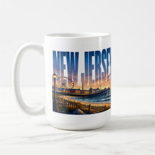 Nieuwe Jersey kustboulevard zeegezichten Koffiemok
