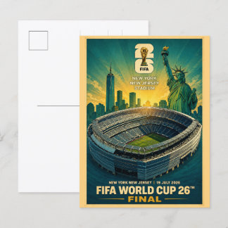 nieuwe jersey stadion new york voetbal 2026 cadeau briefkaart
