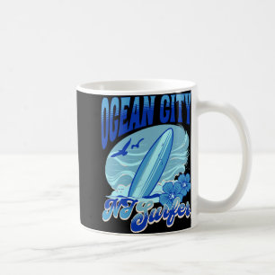 Nieuwe Jersey Surfer Ocean City Nj Surfen Strand Z Koffiemok