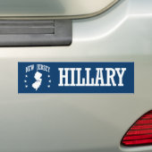 NIEUWE JERSEY VOOR HILLARY BUMPERSTICKER (Op auto)
