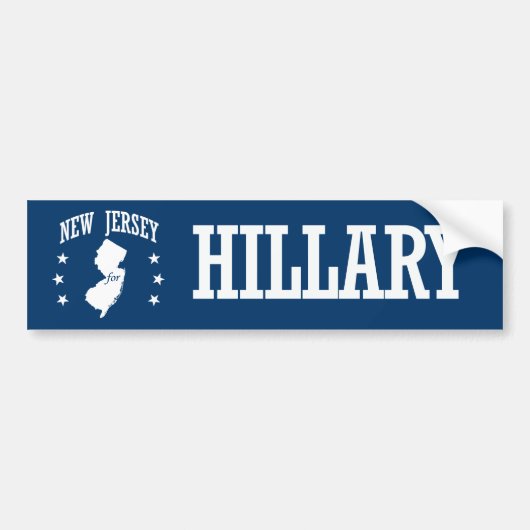 NIEUWE JERSEY VOOR HILLARY BUMPERSTICKER (Voorkant)