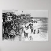 NIEUWE JERSEY'S ASBURY PARK BEACH 1908 POSTER (Voorkant)