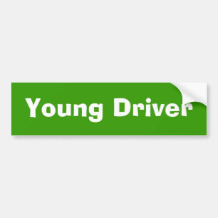 nieuwe jonge chauffeur - groene bumper bumpersticker