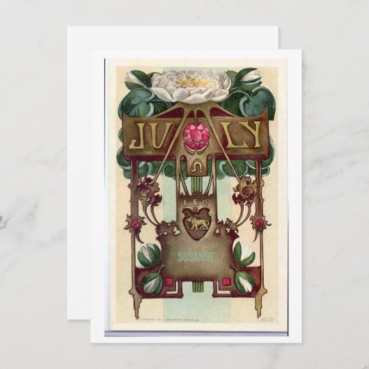 Nieuwe Juli Uitnodiging tot het zodige van de Leon (Voorkant / Achterkant)