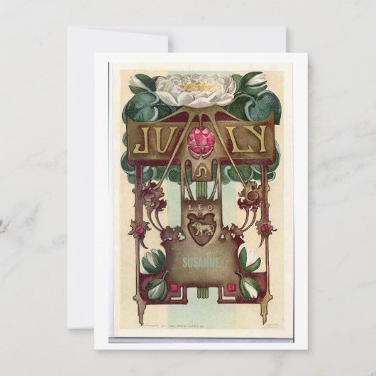 Nieuwe Juli Uitnodiging tot het zodige van de Leon (Voorkant)