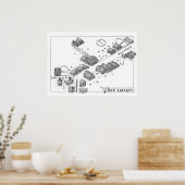 Nieuwe kaart met het Poster van de Vrijheid (28 x  (Keuken)