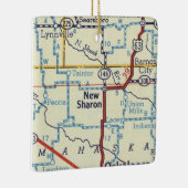 Nieuwe  kaart Sharon IA Keramisch Ornament (Rechts)