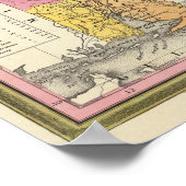 Nieuwe kaart van Alabama Poster (Hoek)