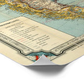 Nieuwe kaart van Argentinië Poster (Hoek)