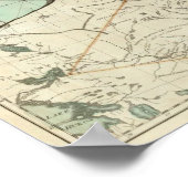 Nieuwe kaart van de provincie Quebec Poster (Hoek)