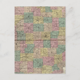 Nieuwe kaart van de sectie en het township van Ind