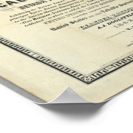 Nieuwe kaart van de staat Californië Poster (Hoek)