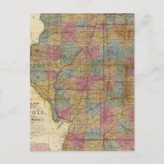 Nieuwe kaart van de staat Illinois 2 (Voorkant)