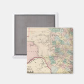 Nieuwe kaart van de staat Texas Magneet (Voorkant / Achterkant)