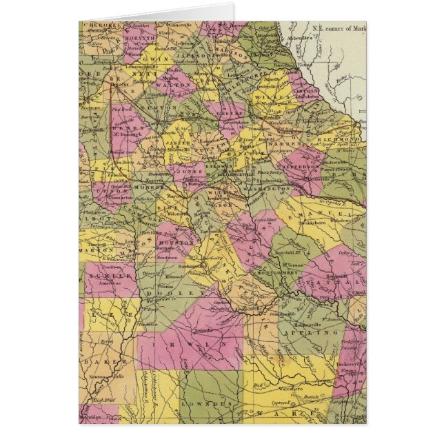 Nieuwe kaart van Georgië (Voorkant)