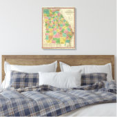 Nieuwe kaart van Georgië 2 Canvas Afdruk (Insitu (Slaapkamer))