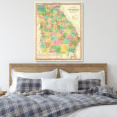 Nieuwe kaart van Georgië 2 Canvas Afdruk (Insitu (Slaapkamer))