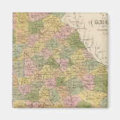 Nieuwe kaart van Georgië Magneet (Voorkant)