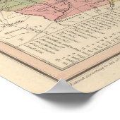 Nieuwe kaart van Georgië Poster (Hoek)