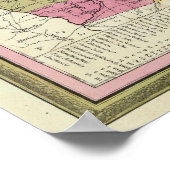 Nieuwe kaart van Georgië Poster (Hoek)