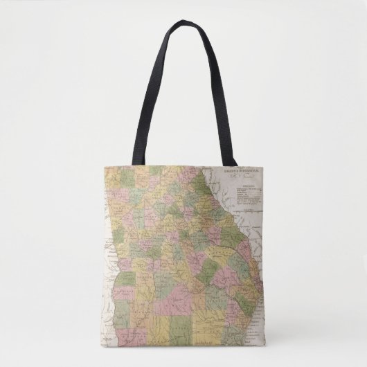 Nieuwe kaart van Georgië Tote Bag (Voorkant)