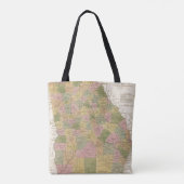 Nieuwe kaart van Georgië Tote Bag (Achterkant)