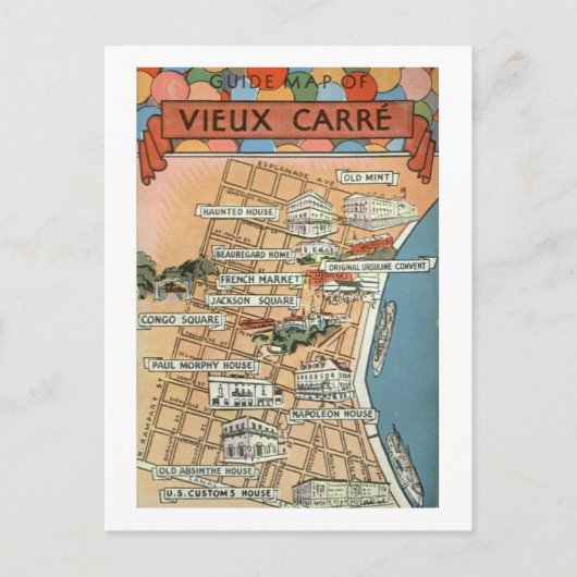 Nieuwe kaart van het oude New Orleans (Voorkant)