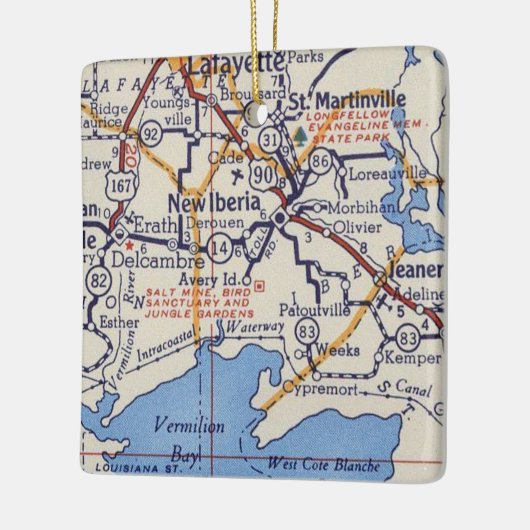 Nieuwe  kaart van Iberia Keramisch Ornament (Links)