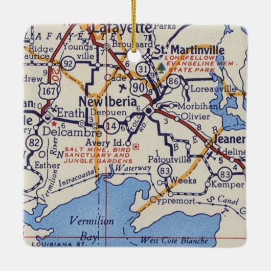 Nieuwe  kaart van Iberia Keramisch Ornament (Achterkant)