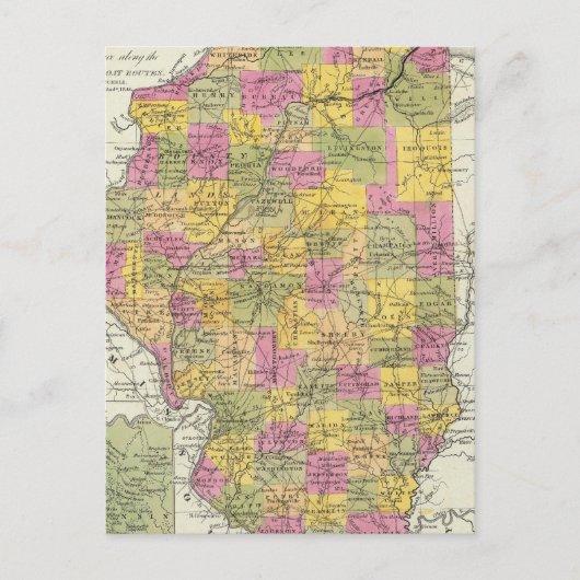 Nieuwe kaart van Illinois (Voorkant)