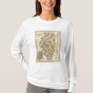 Nieuwe kaart van Illinois 2 T-shirt