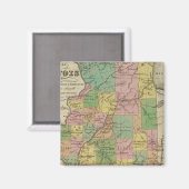Nieuwe kaart van Illinois Magneet (Voorkant / Achterkant)