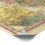 Nieuwe kaart van Illinois Poster (Hoek)