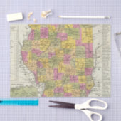 Nieuwe kaart van Illinois Tissuepapier (Craft)
