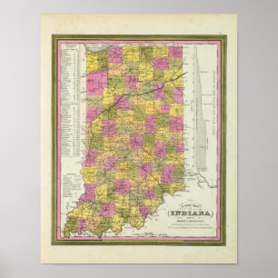 Nieuwe kaart van Indiana 2 Poster