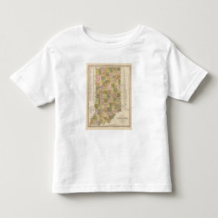 Nieuwe kaart van Indiana Kinder Shirts