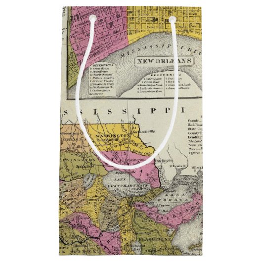 nieuwe kaart van Louisiana 3 Klein Cadeauzakje (Voorkant)