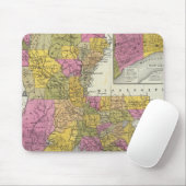 nieuwe kaart van Louisiana 3 Muismat (Met muis)