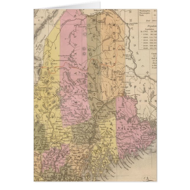 Nieuwe kaart van Maine (Voorkant)